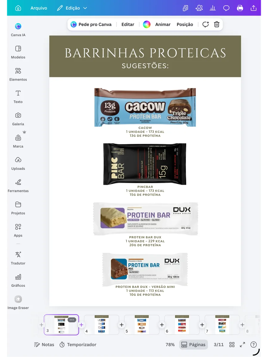 Barrinhas proteicas — página 1